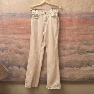 Free People White Distressed Jeans